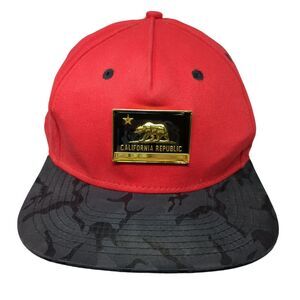 California Republic Snapback Hat Multicolor OS Adjustable 6 Panel Official